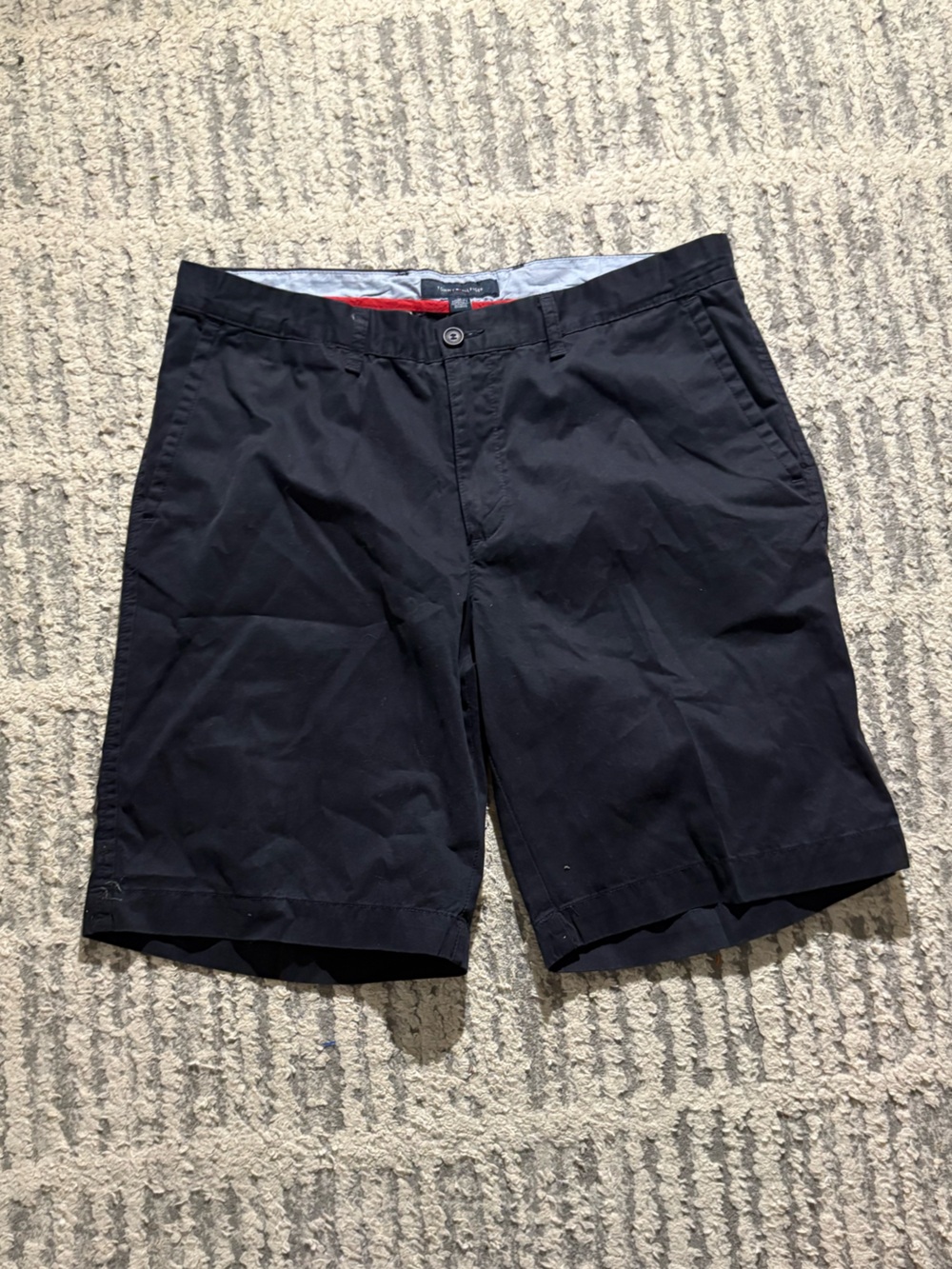 Tommy Hilfiger black long fabric shorts size 36